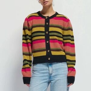 Nation LTD Carmela Stripe Cotton & Alpaca cardigan-s